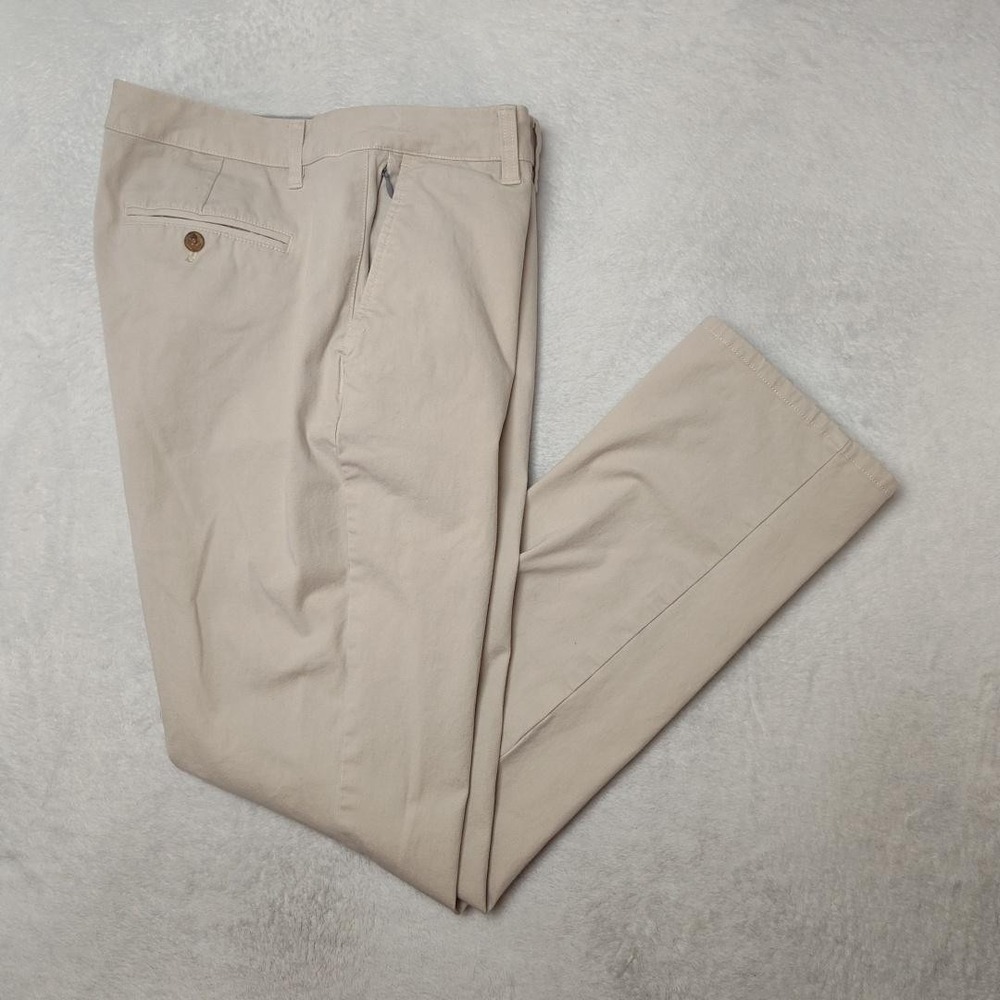 Bonobos Pants Mens 34x32 Beige Chino Stretch Cotton Spandex Slim Work Khaki